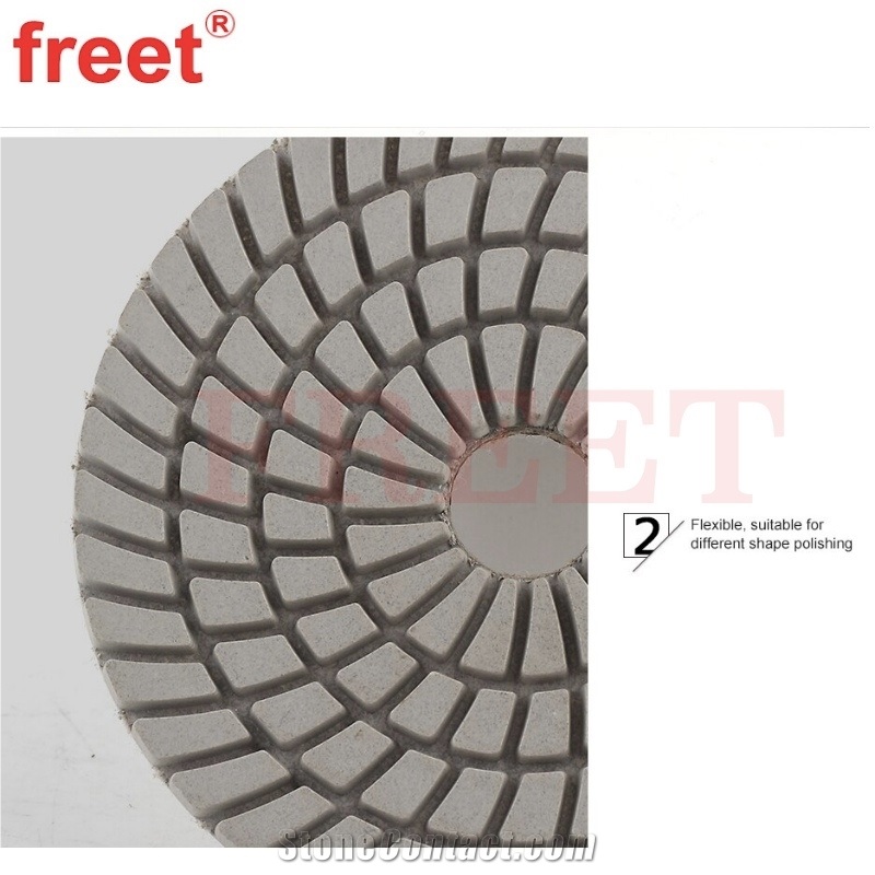 4Inch Wet White Buff Polishing Pads For Polishing Granite