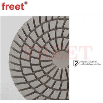 4Inch Wet White Buff Polishing Pads For Polishing Granite