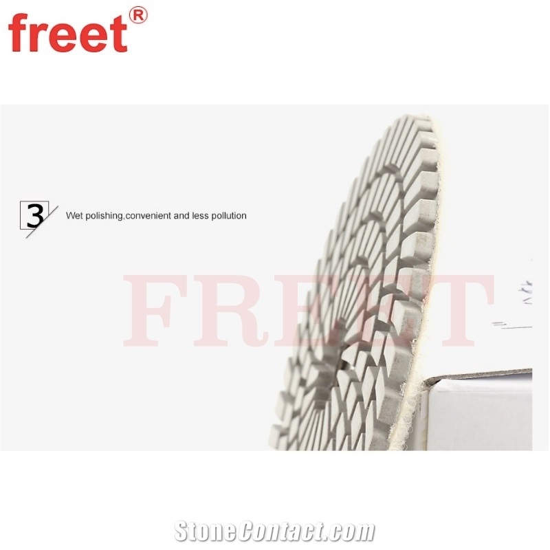 4Inch Wet White Buff Polishing Pads For Polishing Granite