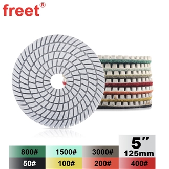 White Pads D125mm Wet Diamond Polishing Pads