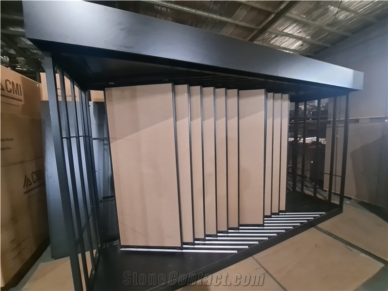 Flip-Open Exhibition Hall Product Rack