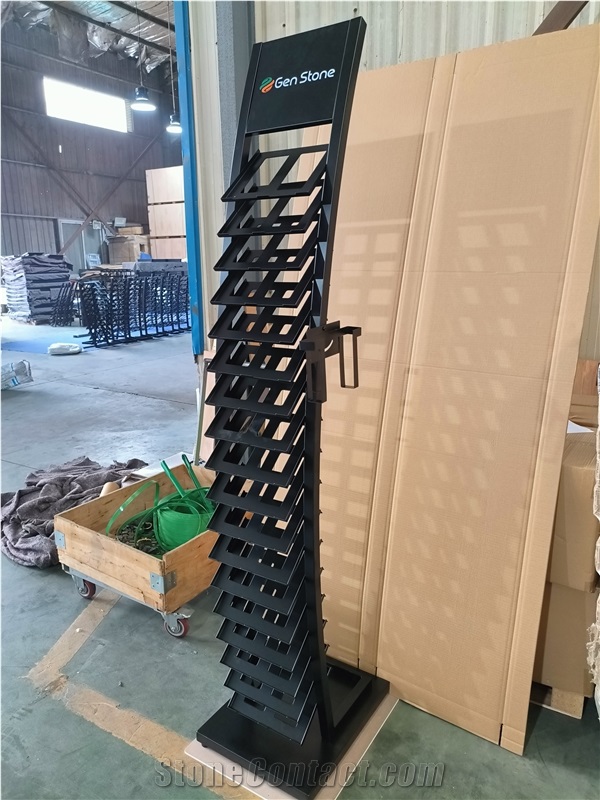 Tall Metal Hole - Board Display Rack With Multiple Tiers