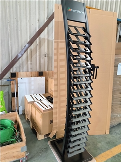 Tall Metal Hole - Board Display Rack With Multiple Tiers
