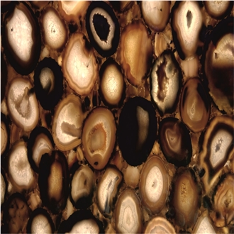 Round Agate Semiprecious Stone Slabs