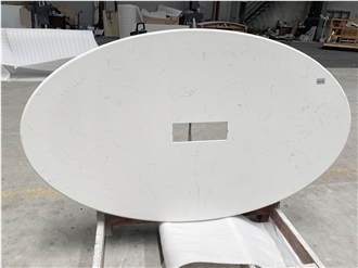 Carrara White Quartz Commercial Counters