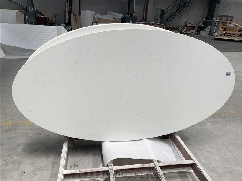 Carrara White Quartz Commercial Counters