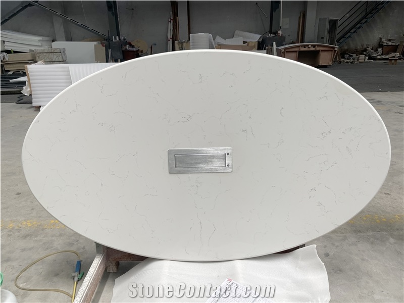 Carrara White Quartz Commercial Counters