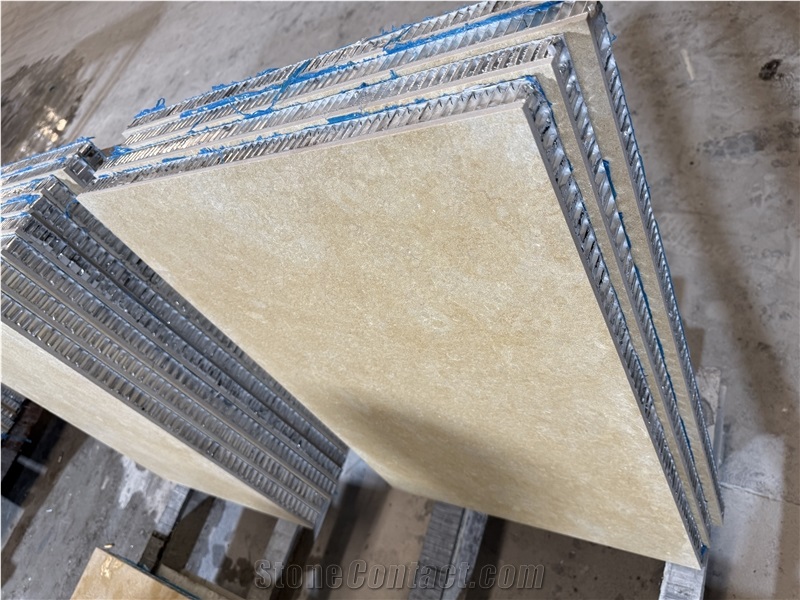 Antique Gold Shell Limestone Honeycomb Panels