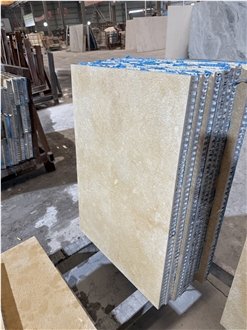 Antique Gold Shell Limestone Honeycomb Panels