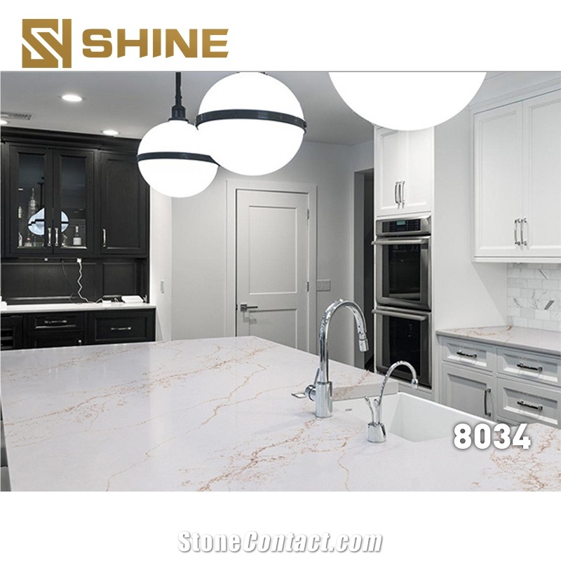 Artificial Gold Vein Quartz Slabs