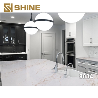Artificial Gold Vein Quartz Slabs