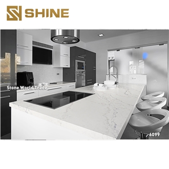 Artificial Quartz Stone Slab Tiles Artificial Carrara
