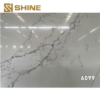 Artificial Quartz Stone Slab Tiles Artificial Carrara