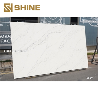Artificial Quartz Stone Slab Tiles Artificial Carrara