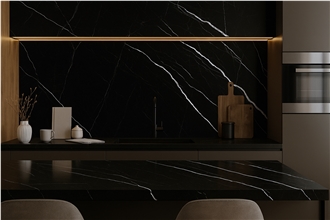 Nero Marquina Black Sintered Stone Slabs 1.5 Cm