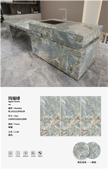 Agate Green Sintered Stone Slabs