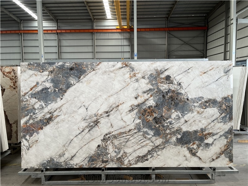 Amazon Peacock Blue Sintered Stone Slabs