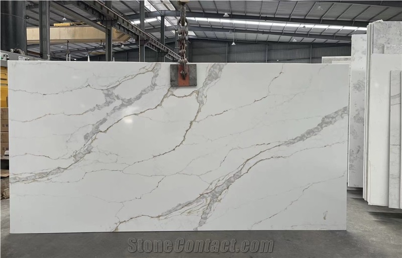 Artificial Calacatta Gold Quartz Slabs