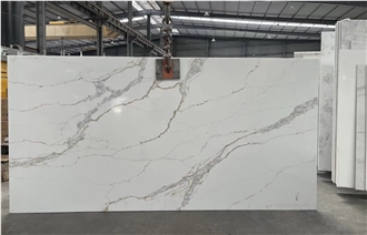 Artificial Calacatta Gold Quartz Slabs