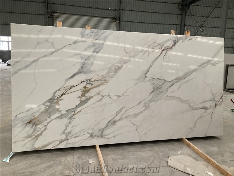 Artificial Calacatta Gold Quartz Slabs