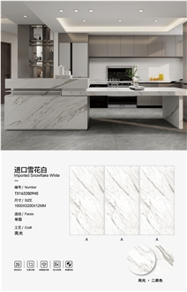 Imported Snowflake White Sintered Stone Slabs