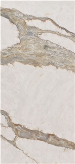 Luxury Calacatta Bronze Quartz Slabs