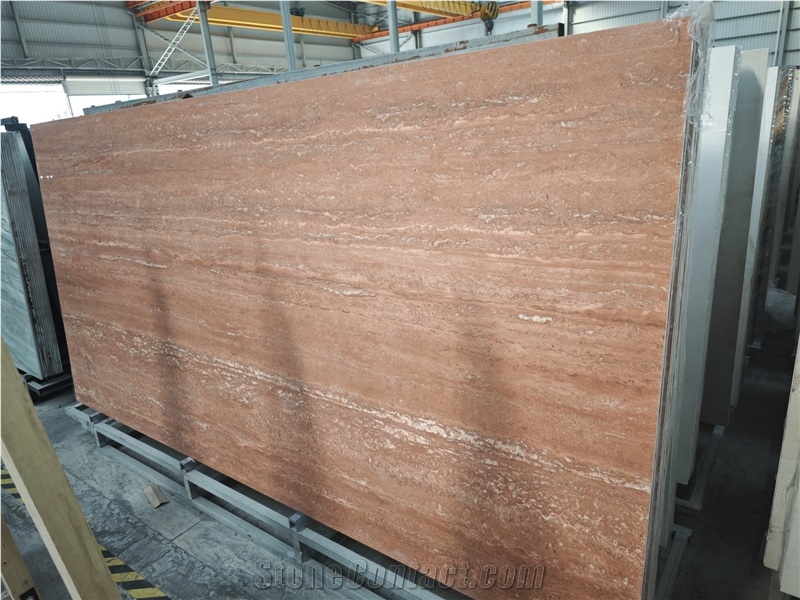 Red Travertine Sintered Stone Slabs