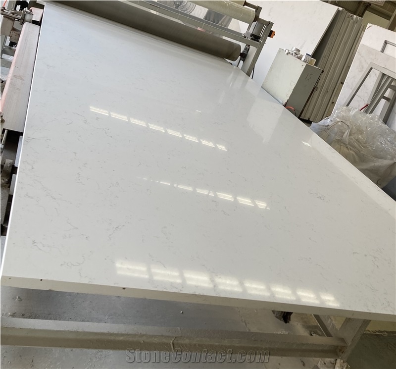 Super White Calacatta Quartz Slabs