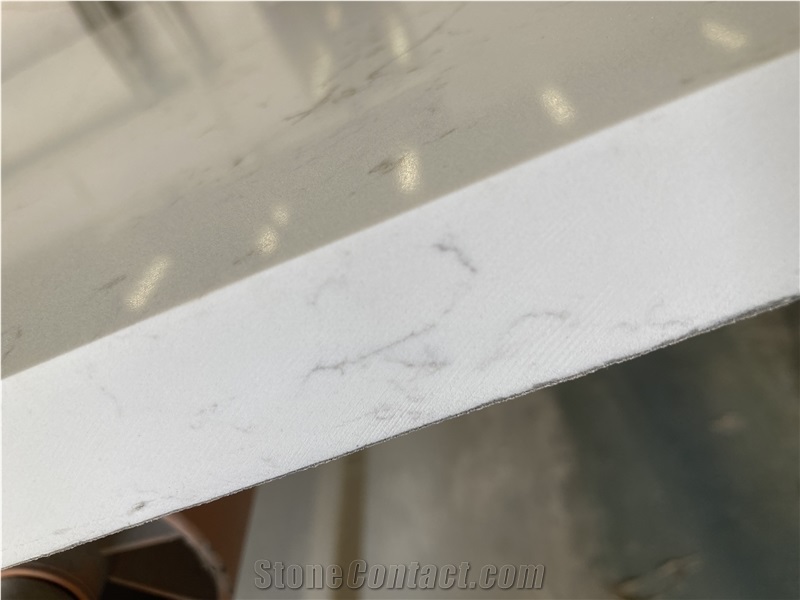 Super White Calacatta Quartz Slabs