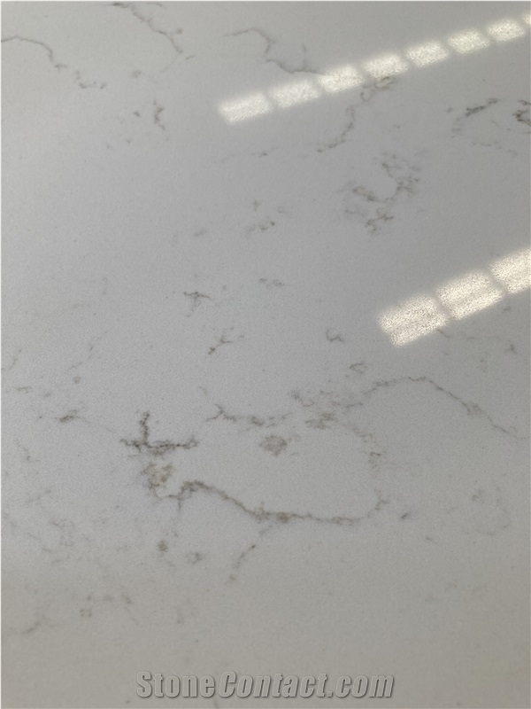 Super White Calacatta Quartz Slabs