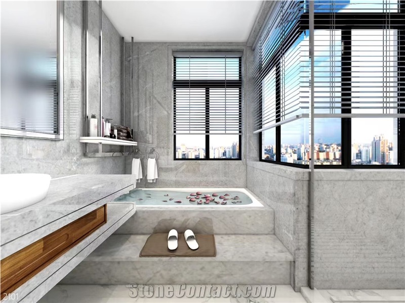 Caesar Grey Marble Slabs, Yunnan Gray Marble