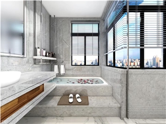 Caesar Grey Marble Slabs, Yunnan Gray Marble