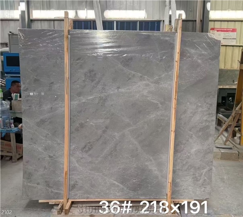 Marino Grey Marble Slabs, Silver Gray Stone Home Tile