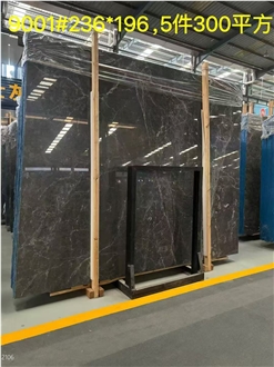New Hermes Ash Marble Slabs Emperador Fume Grey