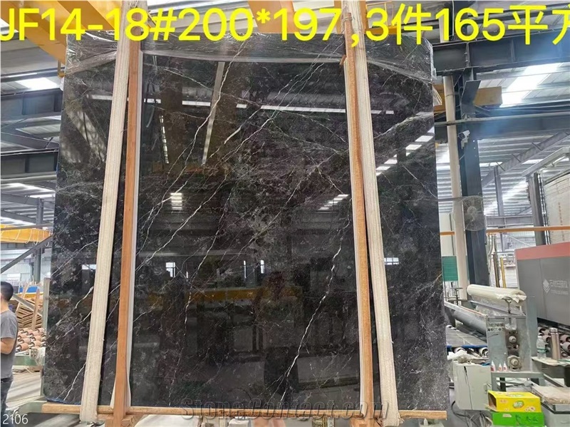 New Hermes Ash Marble Slabs Emperador Fume Grey