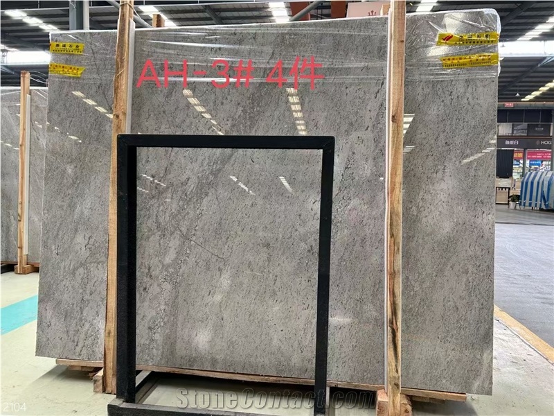 Silver Shadow Marble Slabs, Polished