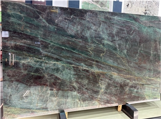 Brazil  Bookmatching  Pampers Green Quartzite Polished Slabs