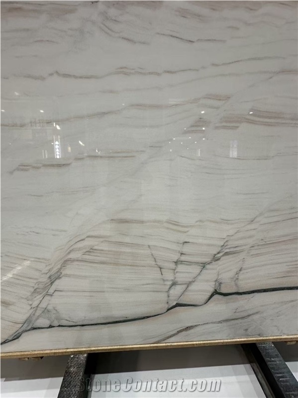 Italy Bianco Lasa Polished Marble Slabs