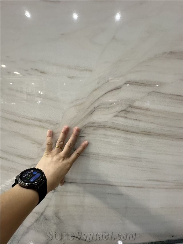 Italy Bianco Lasa Polished Marble Slabs