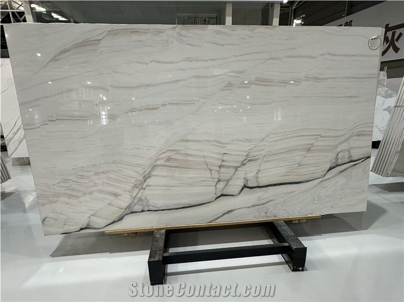 Italy Bianco Lasa Polished Marble Slabs