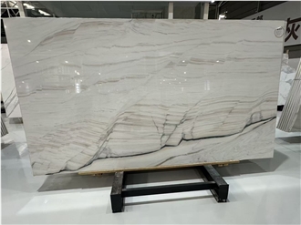 Italy Bianco Lasa Polished Marble Slabs