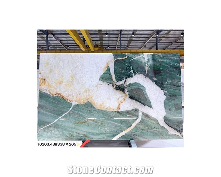 Botanic Wave Green Quartzite Slabs