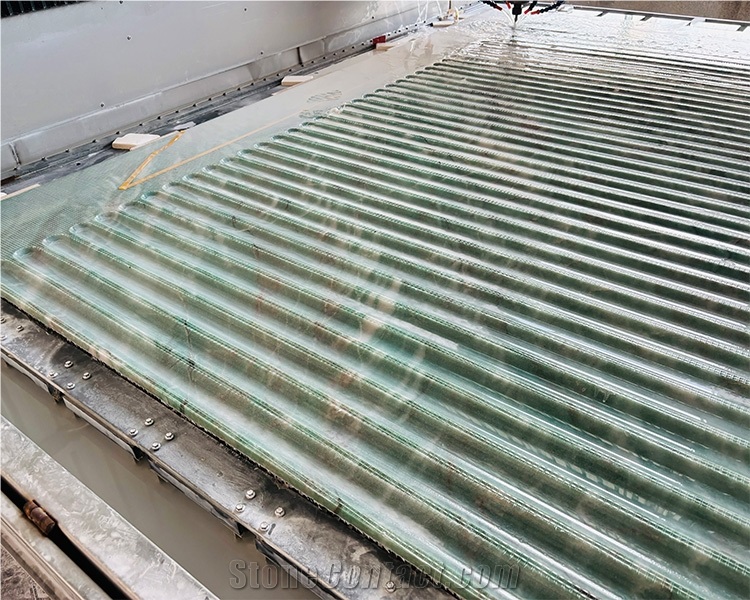 Gaya Quartzite Grooved Slabs, Wall Panels