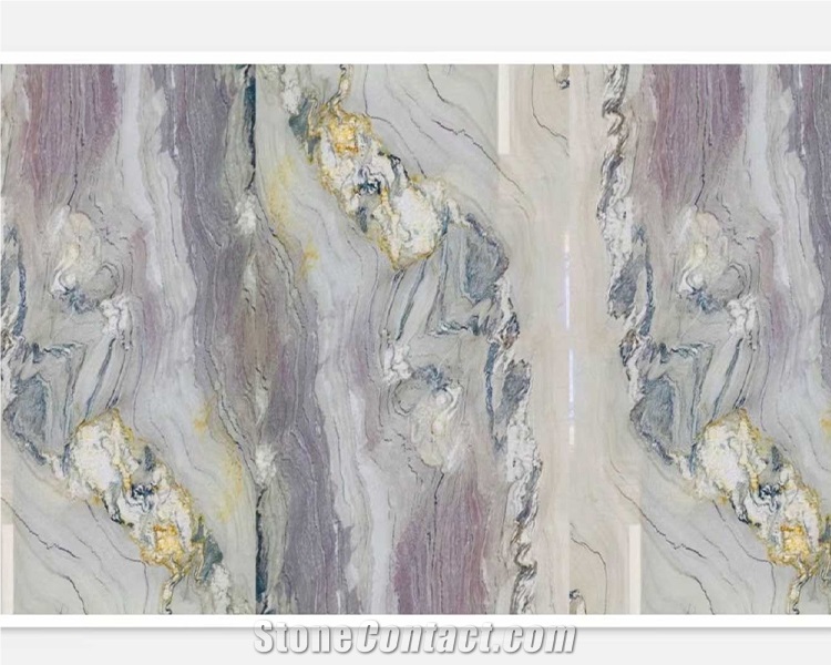 Natural Aquarella Quartzite Stone Slabs