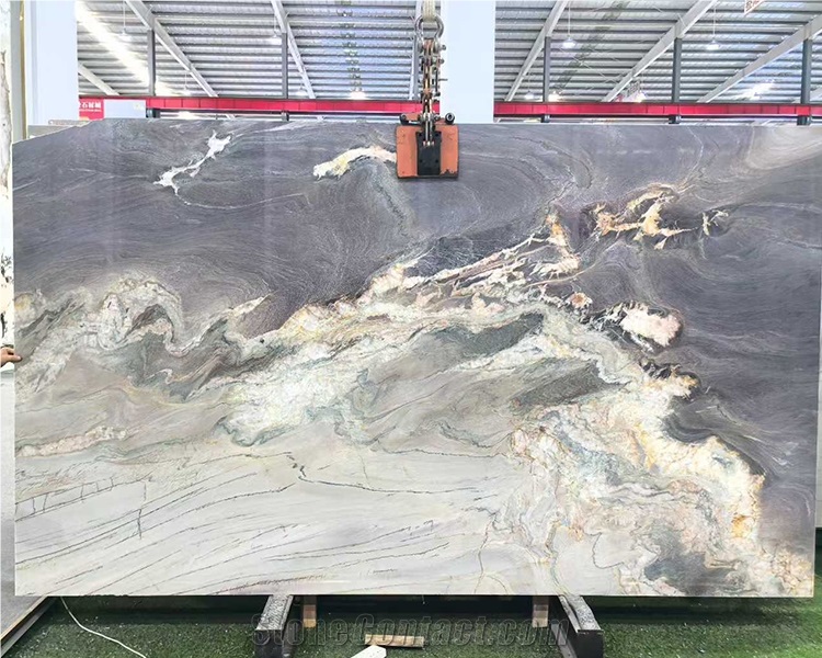 Natural Aquarella Quartzite Stone Slabs