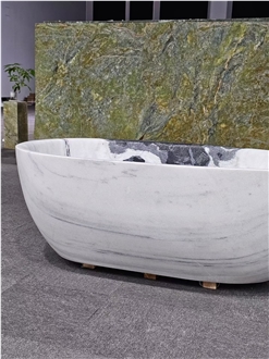 Panda White Marble Bathtub