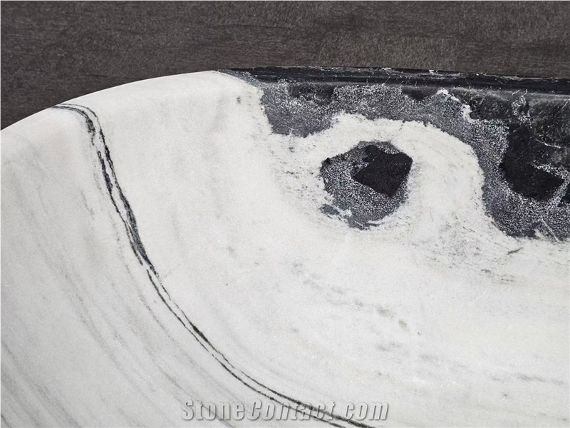 Panda White Marble Bathtub