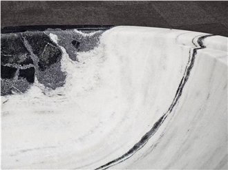 Unique Panda White Marble Bathtub