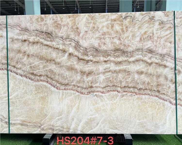 White Wooden Onyx Slabs
