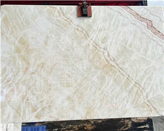 White Wooden Onyx Slabs